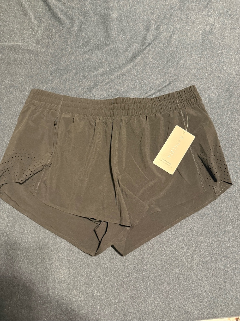 NWT Athleta Hustle 3” Black Running Shorts